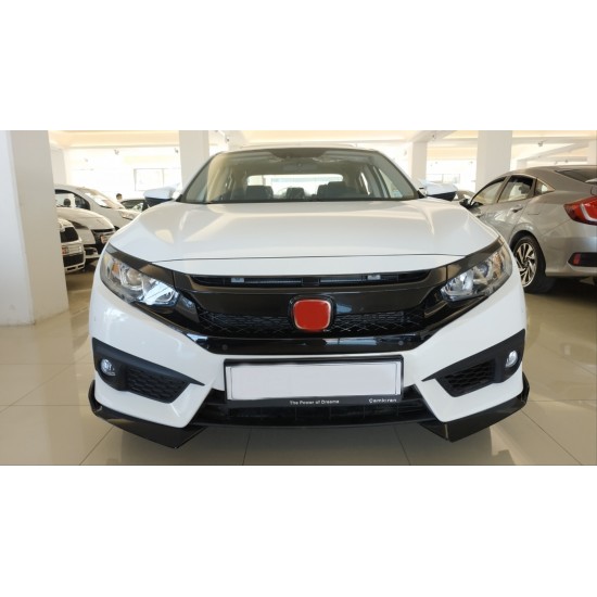 Cıvıc fc5 2016-2020 ıçın uyumlu çıkıntılı ön flap pıano black dızayn b