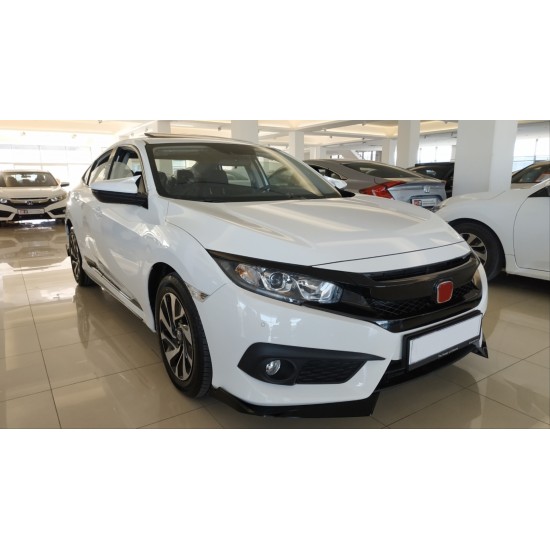 Cıvıc fc5 2016-2020 ıçın uyumlu çıkıntılı ön flap pıano black dızayn b