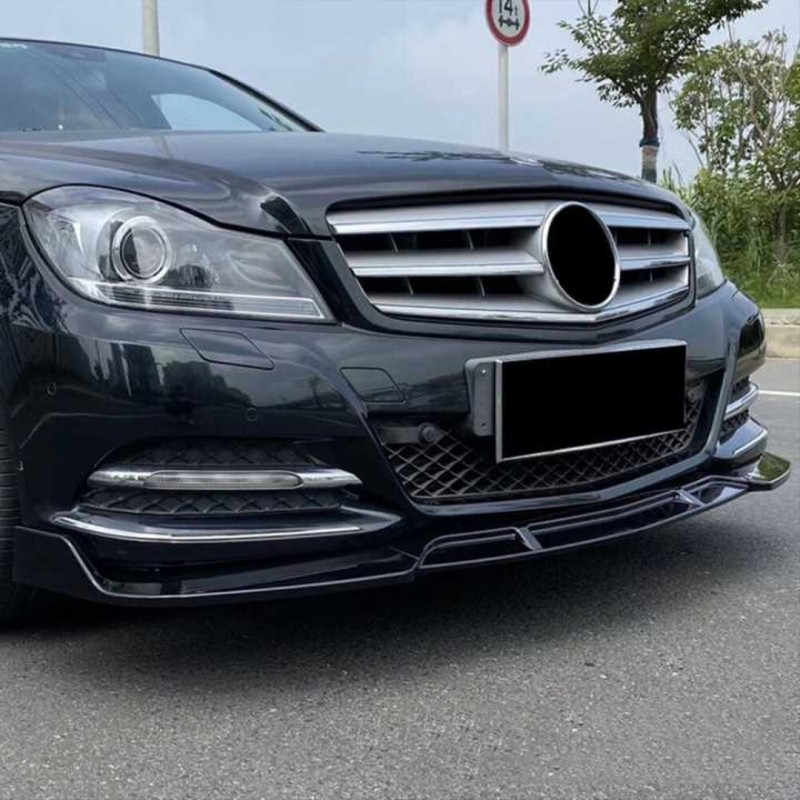W204 2007-2014 c serısı ıçın  ön lıp brs  - pıano black (parlak sıyah) (amg için)