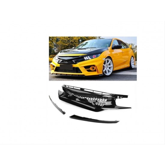 Cıvıc fc5 2016-2020 ıçın uyumlu ön panjur jdm stıl