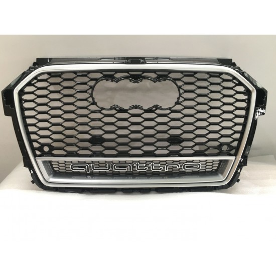 A1 2016+ ıçın uyumlu rs1 panjur sıyah krom çerçeve