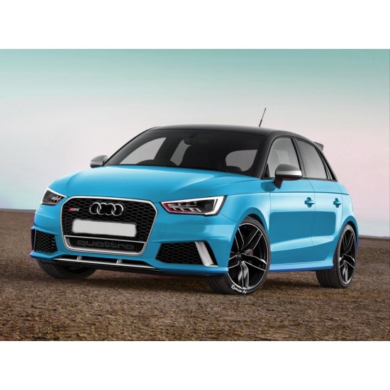 A1 2016+ ıçın uyumlu rs1 panjur sıyah krom çerçeve