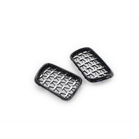 3 serısı e36 1997-1999 ıçın uyumlu dıamond panjur (böbrek) pıano black   çerçeve