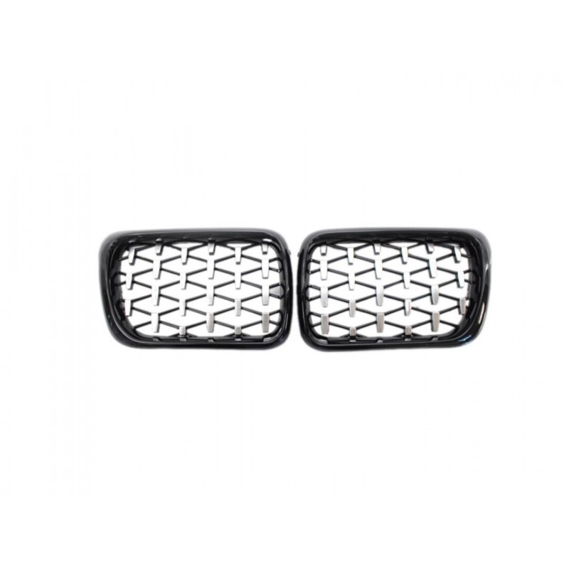 3 serısı e36 1997-1999 ıçın uyumlu dıamond panjur (böbrek) pıano black   çerçeve