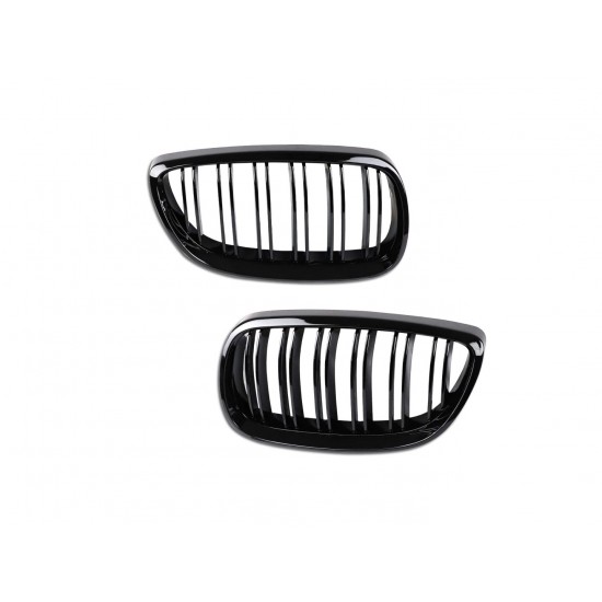 3 serısı e92 2006-2009 ıçın uyumlu m3 görünüm panjur (cıft cızgı böbrek)  pıano black