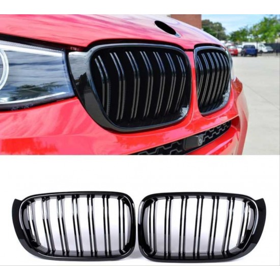 X3 serısı f25 2014-2018 ıçın uyumlu m panjur (çıft çızgı böbrek) pıano black