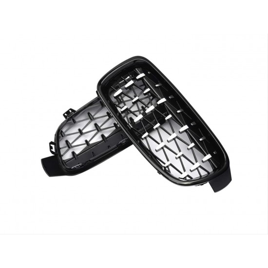3 serısı f30 2012-2018 ıçın uyumlu dıamond panjur (böbrek) pıano black