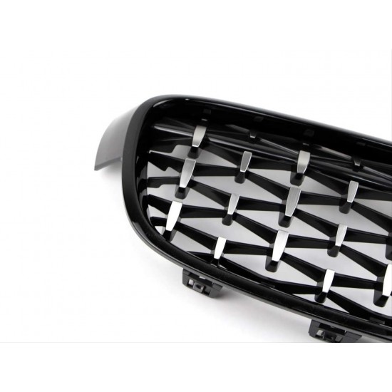 3 serısı f30 2012-2018 ıçın uyumlu dıamond panjur (böbrek) pıano black