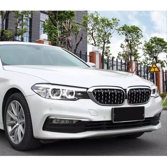 5 serısı 2017-2020 g30 ıçın uyumlu  dıamond bobrek - krom çerçeve